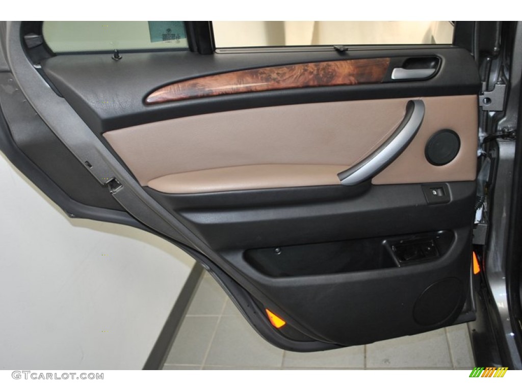 2006 BMW X5 3.0i Truffle Brown Dakota Leather Door Panel Photo #73978793
