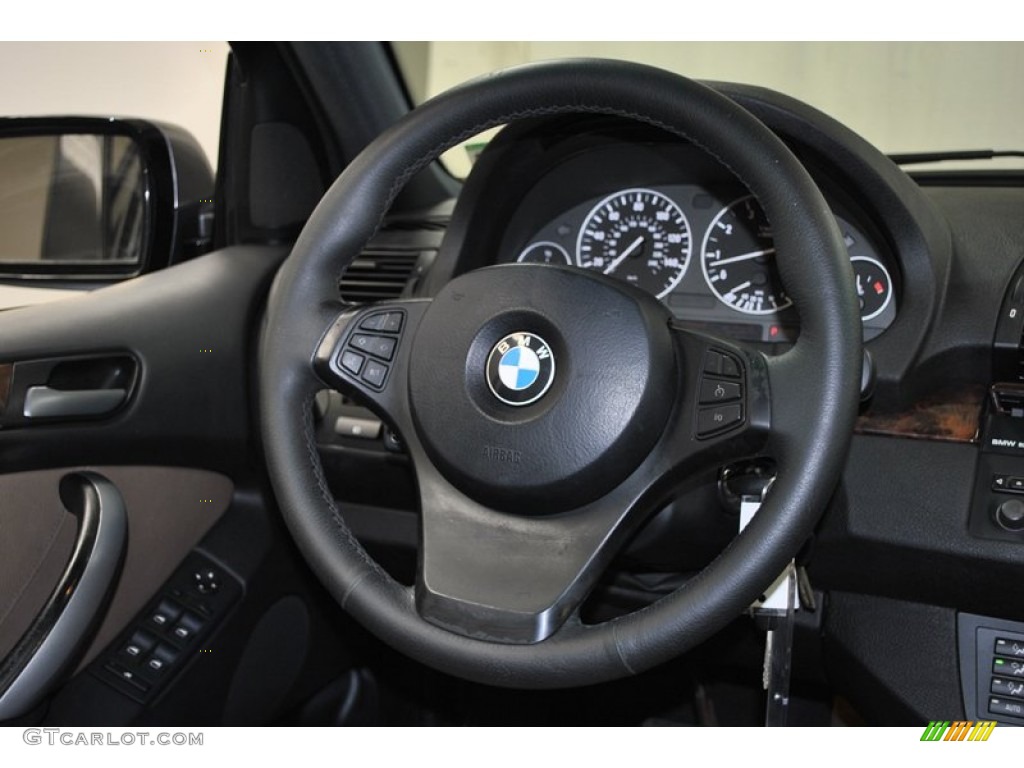 2006 BMW X5 3.0i Truffle Brown Dakota Leather Steering Wheel Photo #73978809