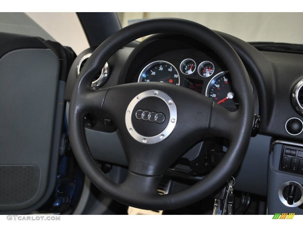 2001 Audi TT 1.8T Coupe Aviator Grey Steering Wheel Photo #73980653