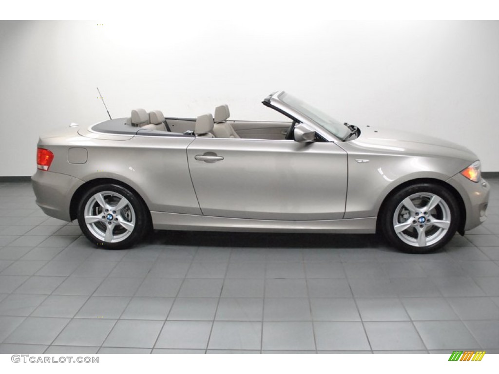 2012 1 Series 128i Convertible - Cashmere Silver Metallic / Taupe photo #7