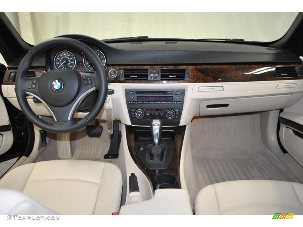 2010 BMW 3 Series 328i Convertible Cream Beige Dashboard Photo #73980950