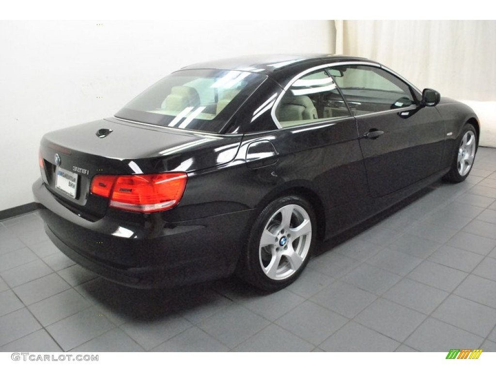 2010 3 Series 328i Convertible - Jet Black / Cream Beige photo #12