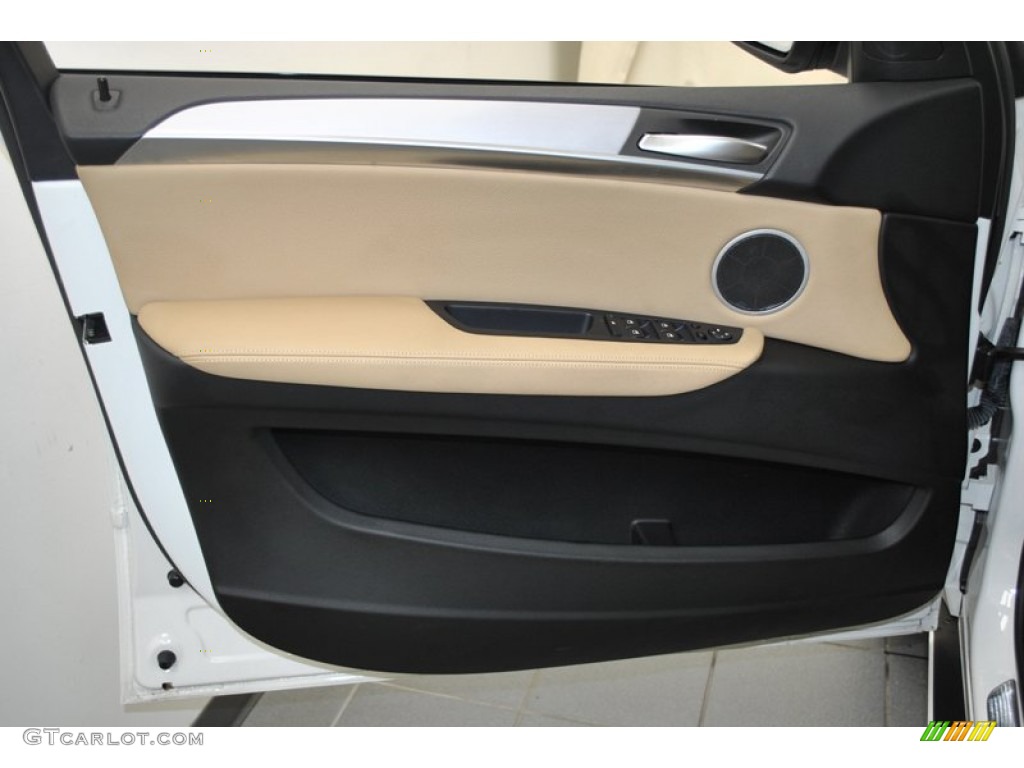 2012 BMW X5 M Standard X5 M Model Bamboo Beige Door Panel Photo #73981385