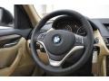 2013 BMW X1 Beige Interior Steering Wheel Photo