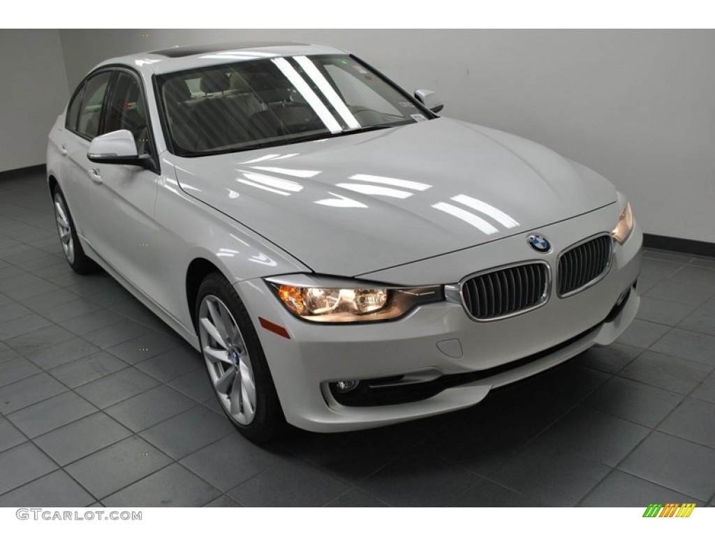 2013 3 Series 328i Sedan - Mineral White Metallic / Oyster photo #5