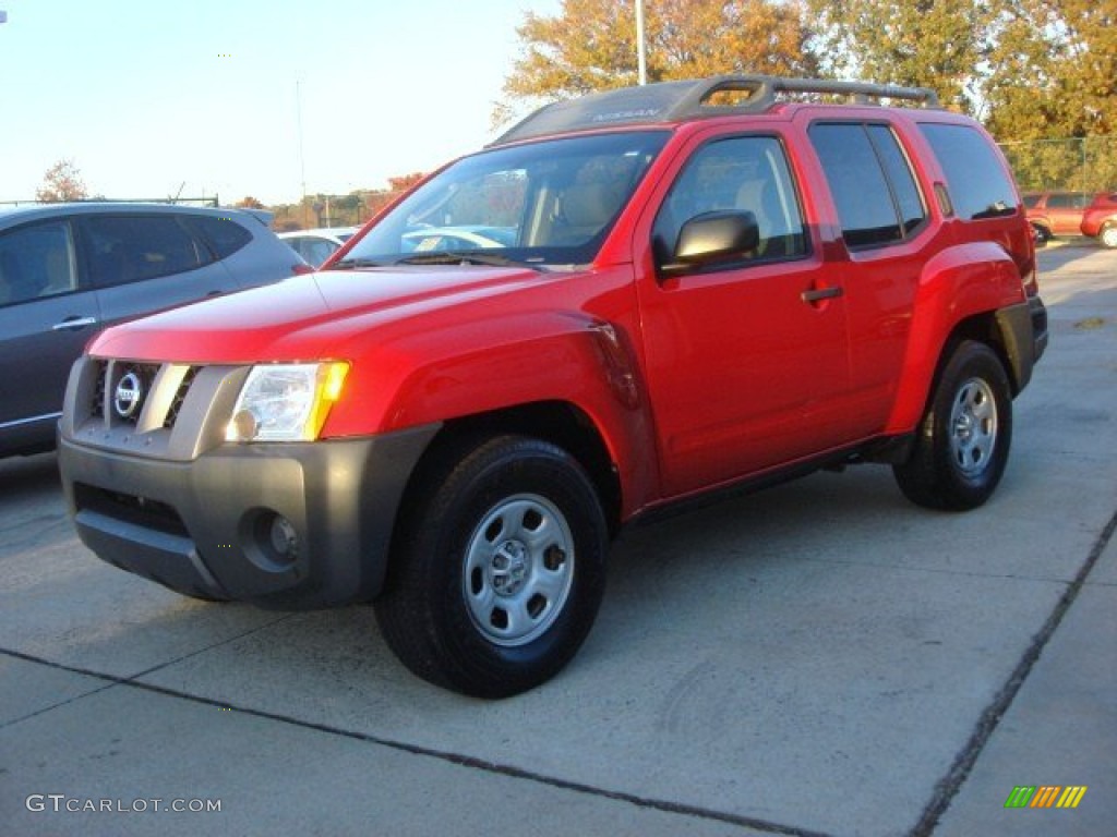 2008 Xterra X - Red Alert / Steel/Graphite photo #5