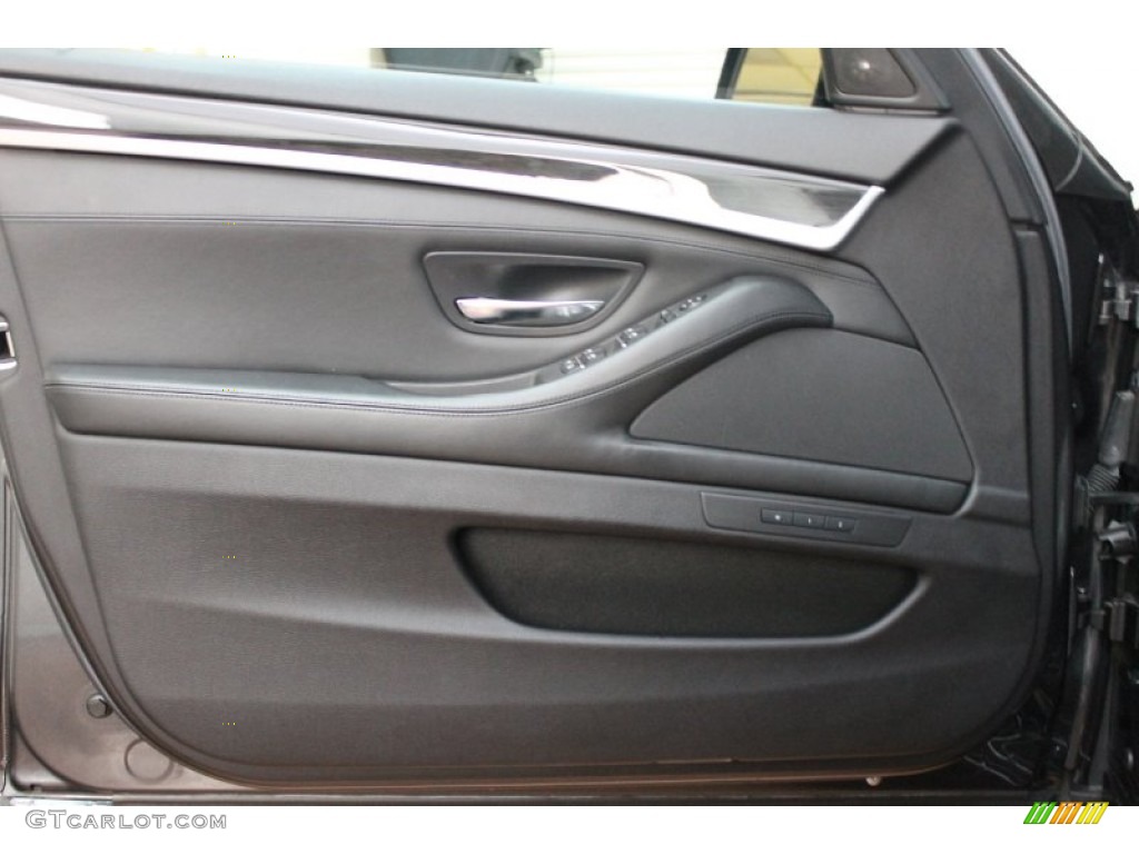 2011 BMW 5 Series 550i Sedan Black Door Panel Photo #73990360
