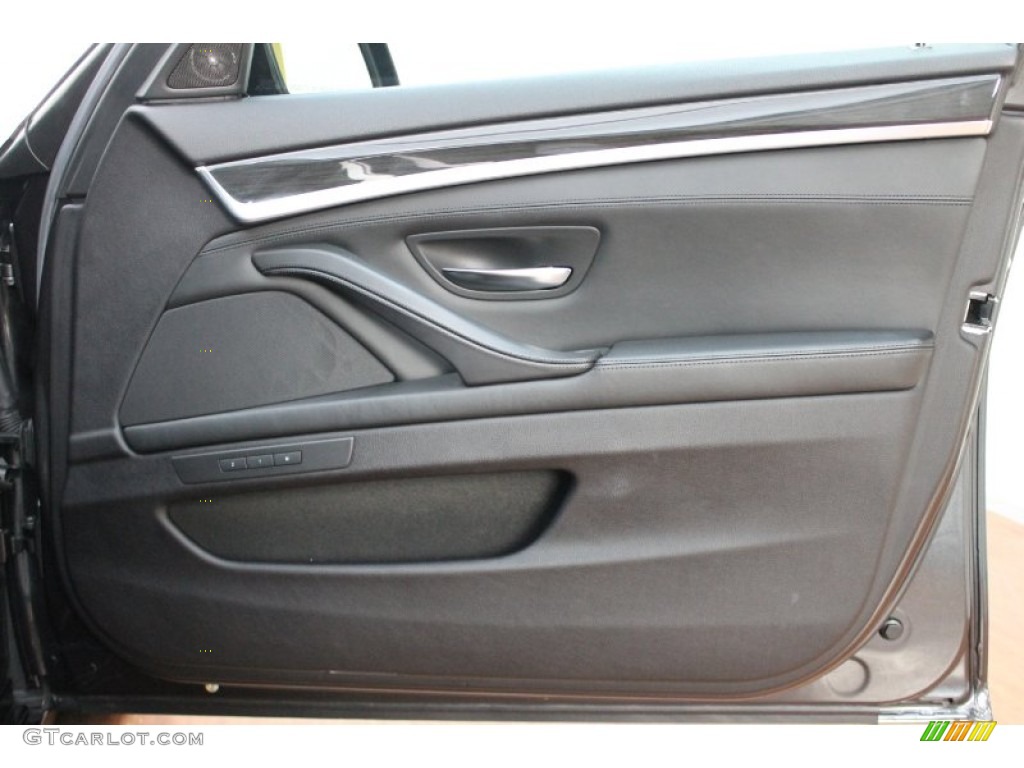 2011 BMW 5 Series 550i Sedan Black Door Panel Photo #73990379