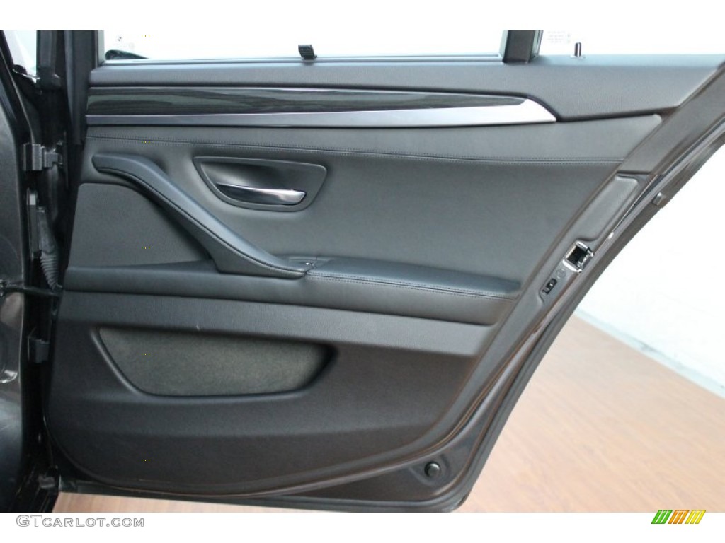 2011 BMW 5 Series 550i Sedan Black Door Panel Photo #73990428