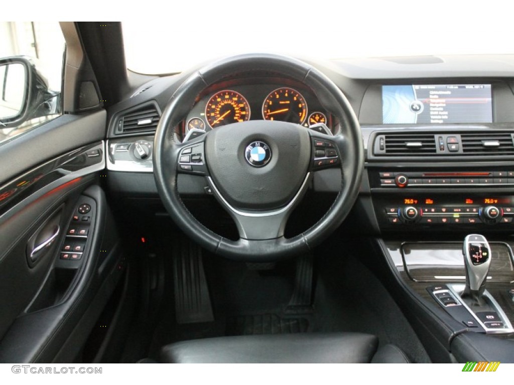 2011 BMW 5 Series 550i Sedan Black Dashboard Photo #73990568