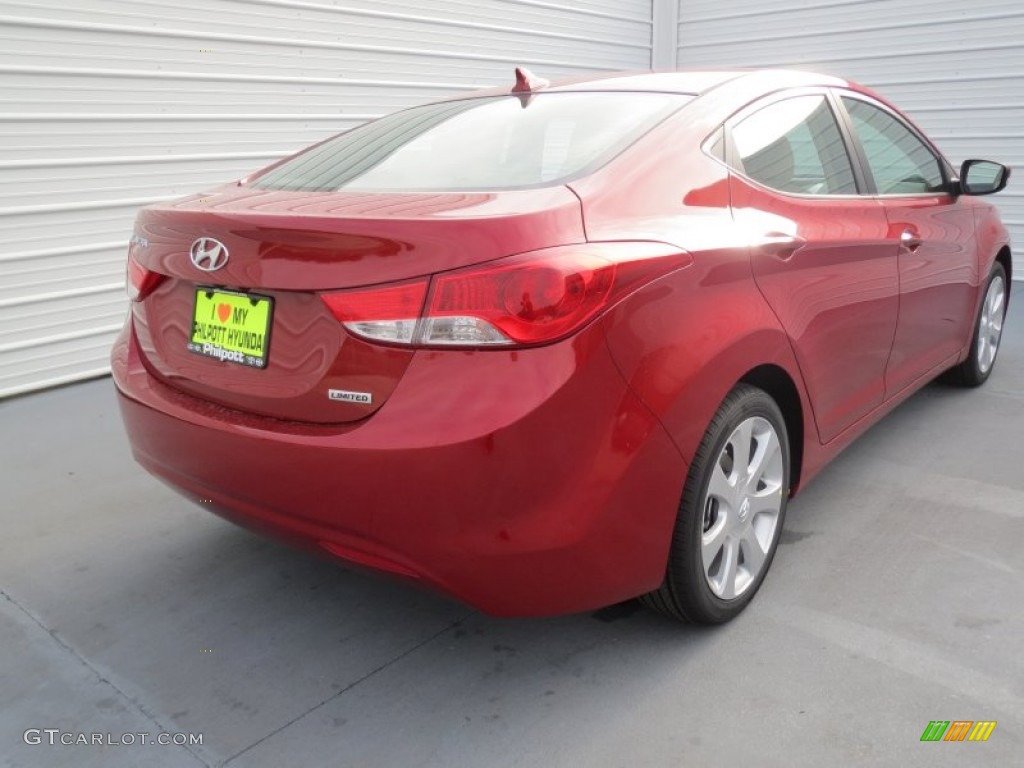 2013 Elantra Limited - Red Allure / Beige photo #3