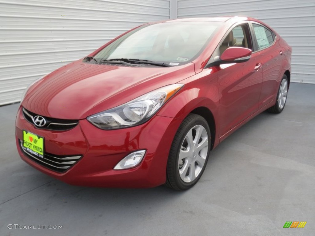 2013 Elantra Limited - Red Allure / Beige photo #6