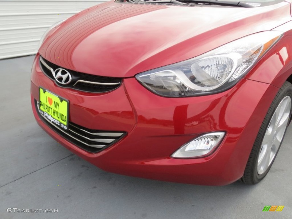 2013 Elantra Limited - Red Allure / Beige photo #9