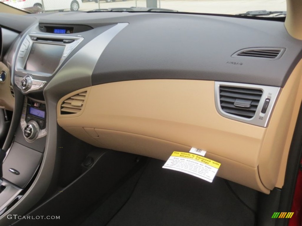 2013 Elantra Limited - Red Allure / Beige photo #17