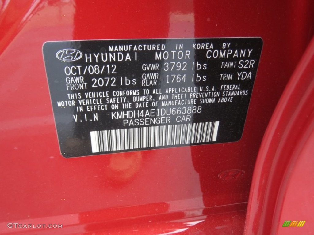 2013 Elantra Limited - Red Allure / Beige photo #34