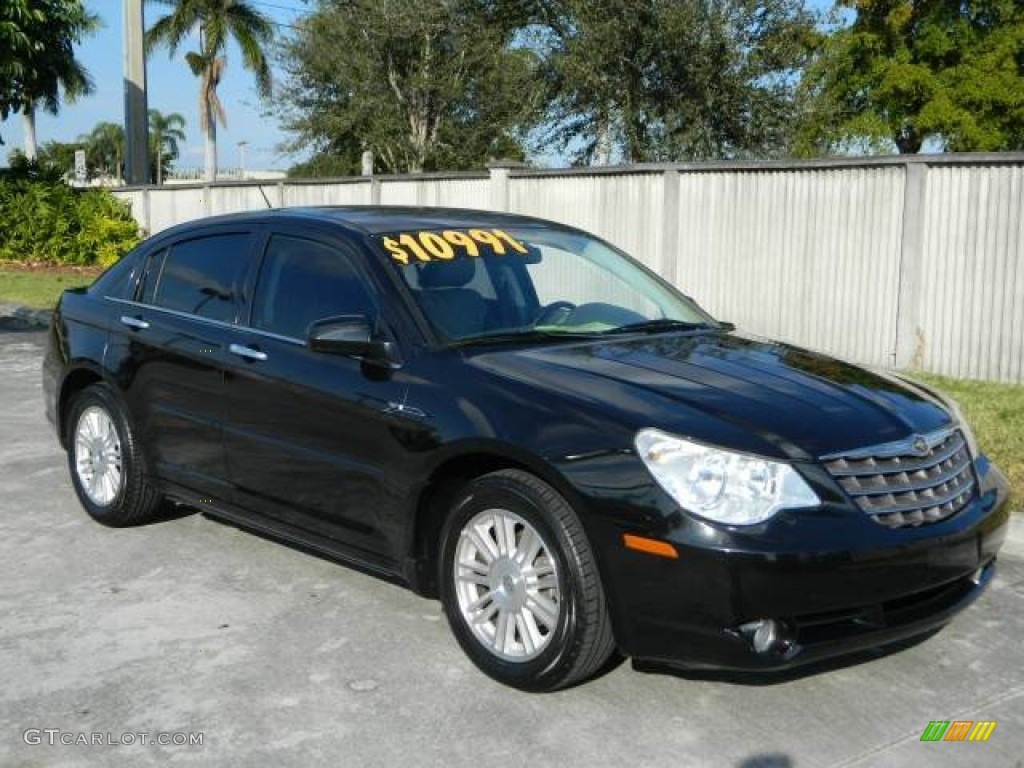 2007 Sebring Limited Sedan - Brilliant Black Crystal Pearl / Dark Slate Gray/Light Slate Gray photo #1