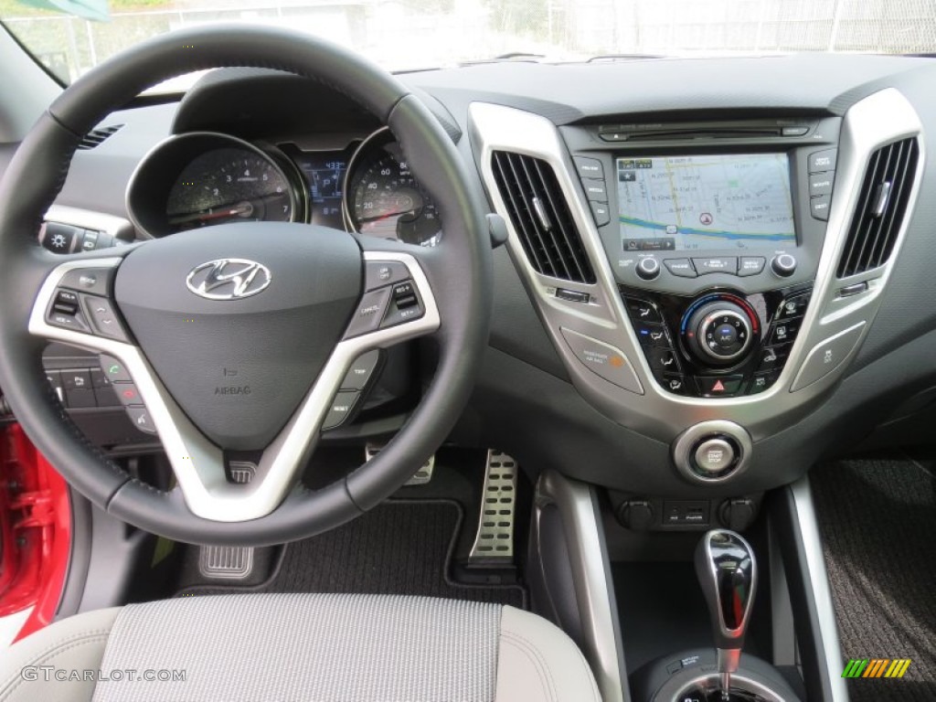 2013 Hyundai Veloster Standard Veloster Model Gray Dashboard Photo #73992135