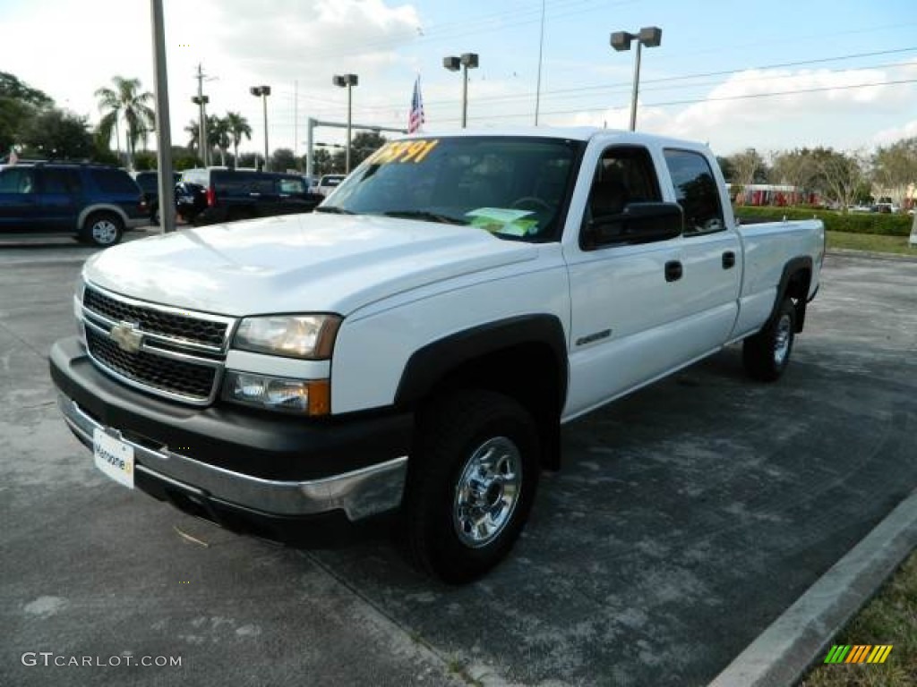 2007 Silverado 2500HD Classic Crew Cab 4x4 - Summit White / Dark Charcoal photo #7