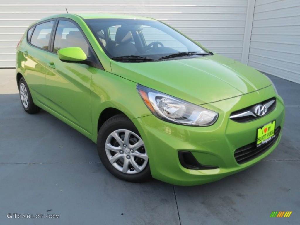 2013 Accent GS 5 Door - Electrolyte Green / Black photo #1