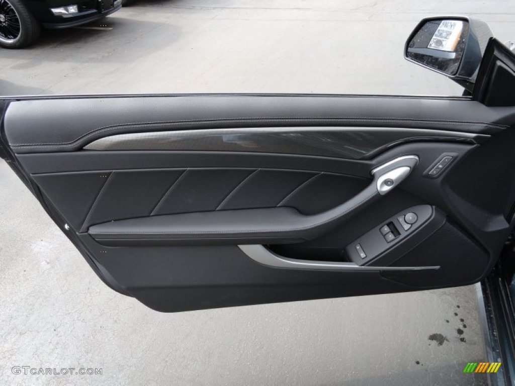 2012 Cadillac CTS 4 AWD Coupe Ebony/Ebony Door Panel Photo #73992576