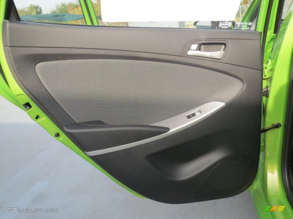 2013 Hyundai Accent GS 5 Door Black Door Panel Photo #73992687