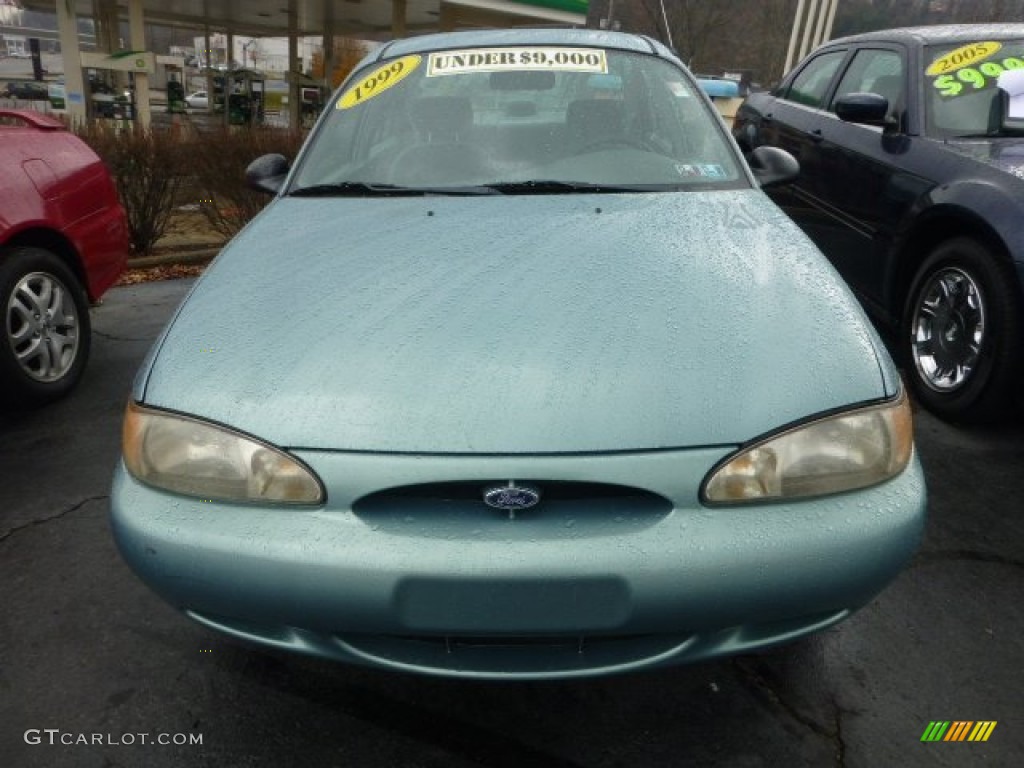 1999 Escort SE Sedan - Aquamarine Frost Metallic / Medium Graphite photo #5