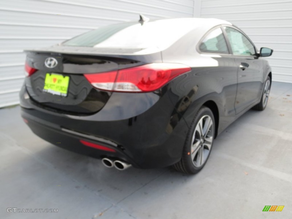 2013 Elantra Coupe SE - Black Noir Pearl / Black photo #3