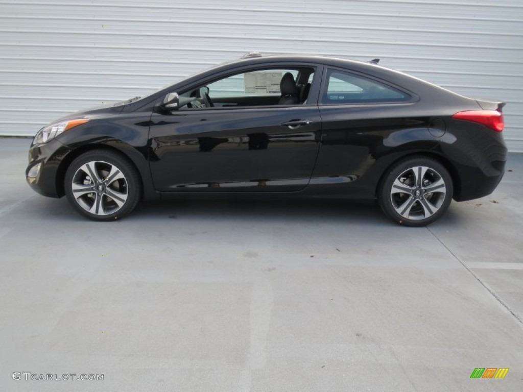 2013 Elantra Coupe SE - Black Noir Pearl / Black photo #5