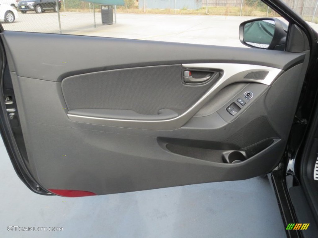 2013 Hyundai Elantra Coupe SE Black Door Panel Photo #73993314
