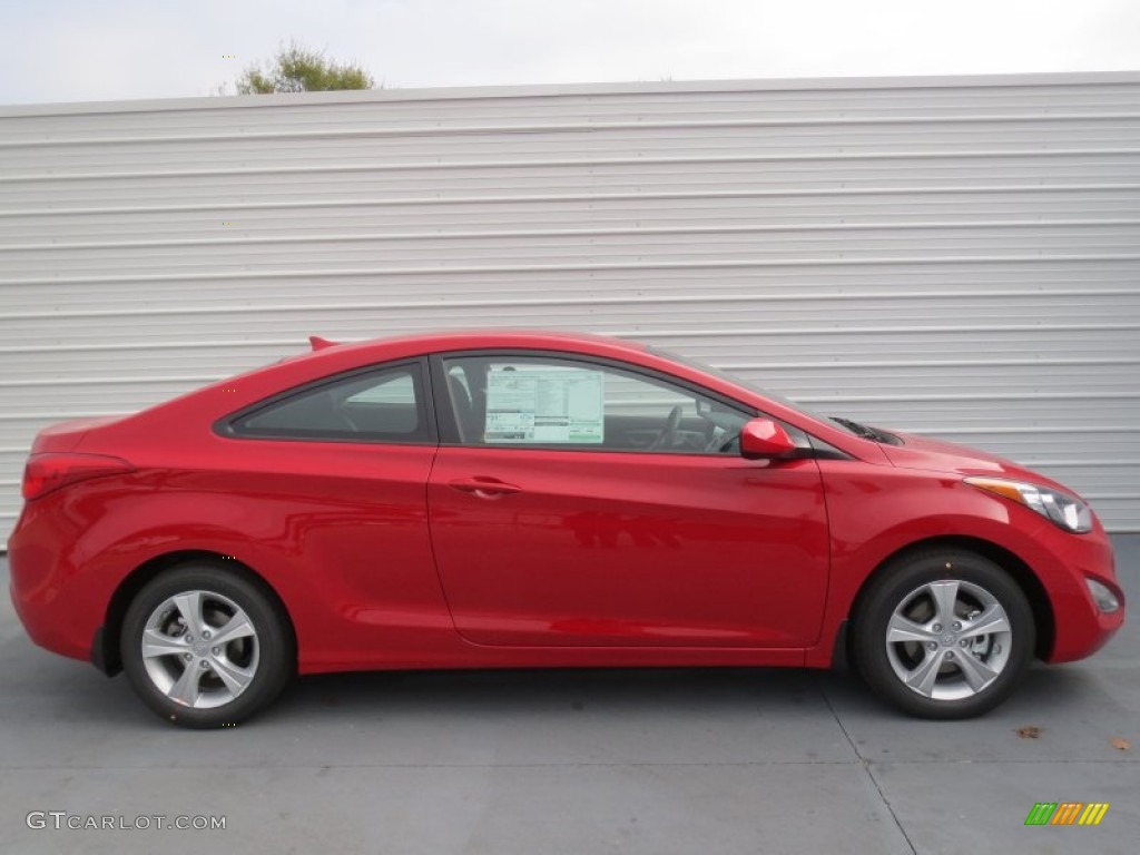 2013 Elantra Coupe GS - Volcanic Red / Black photo #2