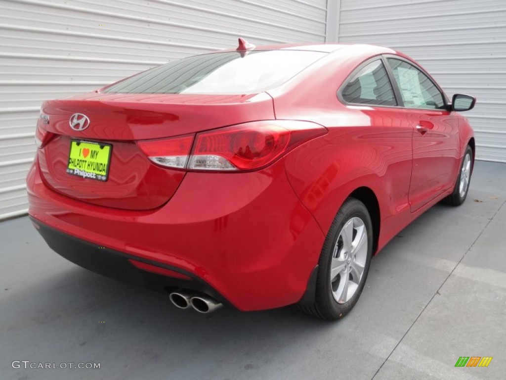 2013 Elantra Coupe GS - Volcanic Red / Black photo #3