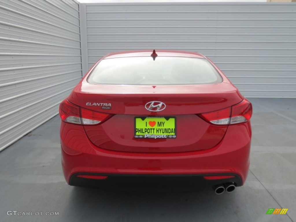 2013 Elantra Coupe GS - Volcanic Red / Black photo #4