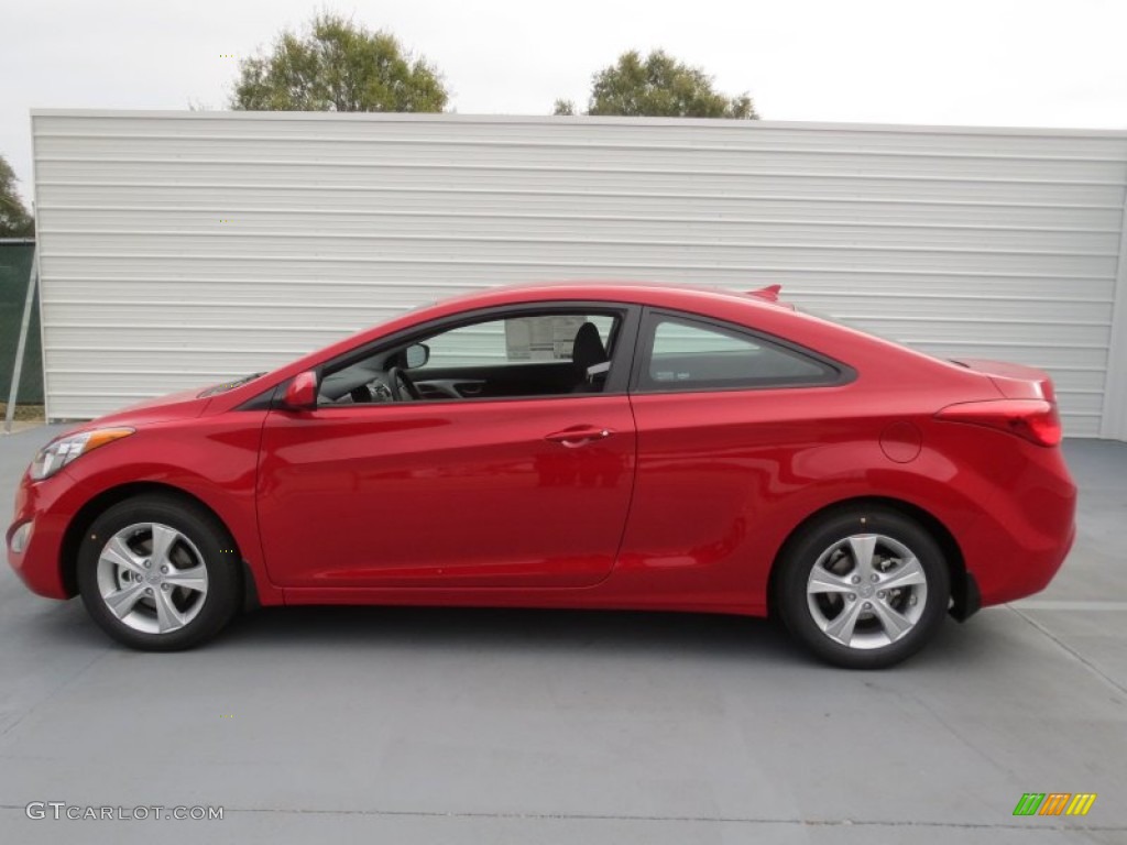 2013 Elantra Coupe GS - Volcanic Red / Black photo #5