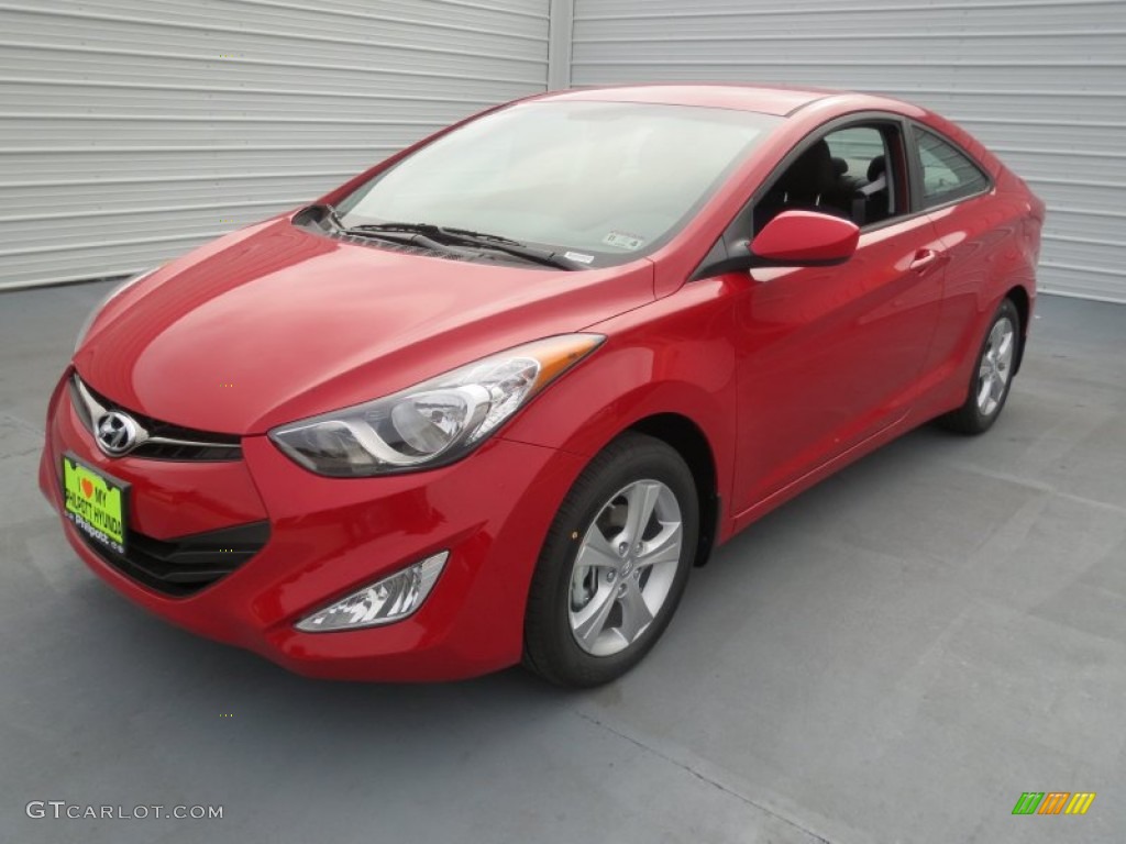 2013 Elantra Coupe GS - Volcanic Red / Black photo #6