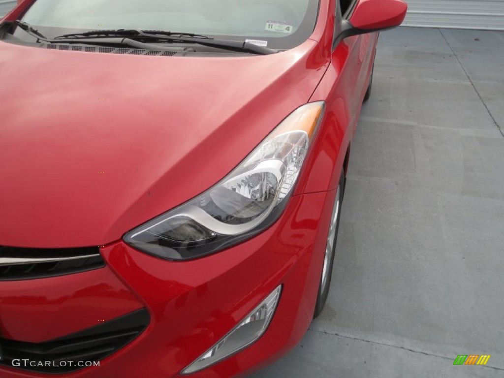 2013 Elantra Coupe GS - Volcanic Red / Black photo #8