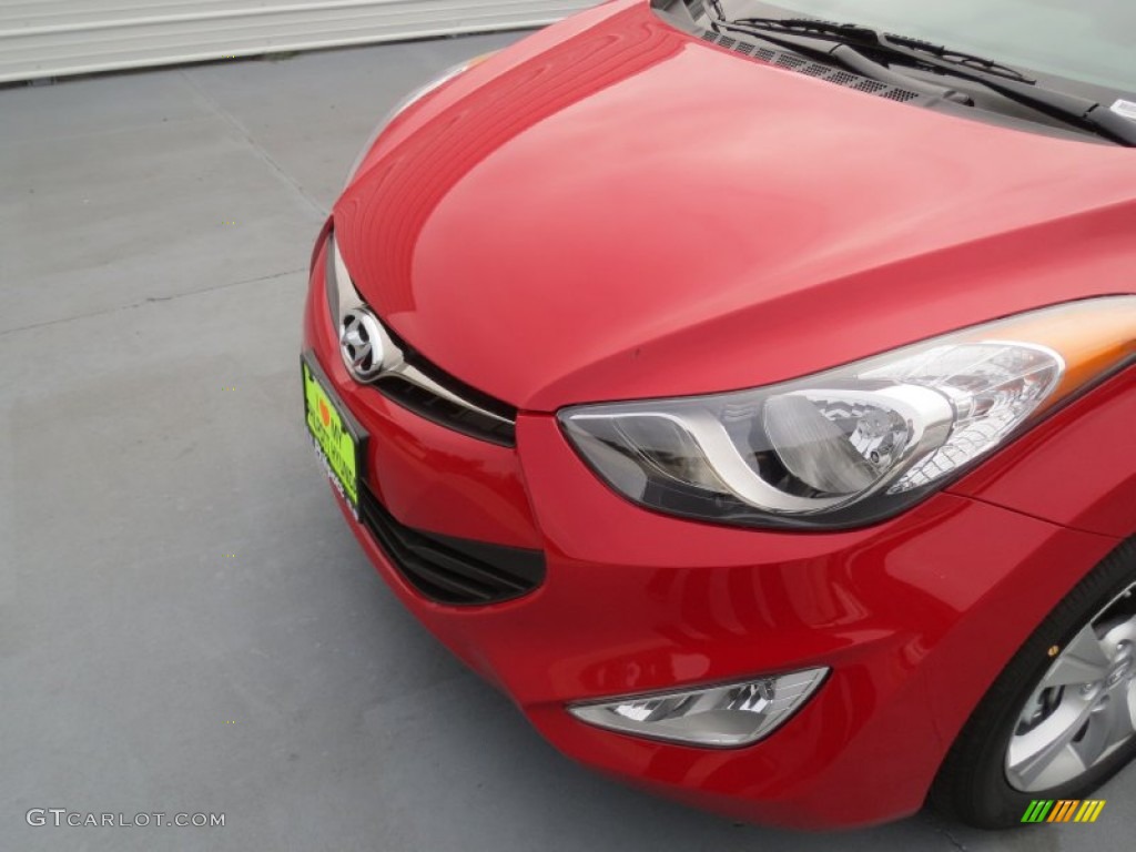 2013 Elantra Coupe GS - Volcanic Red / Black photo #9