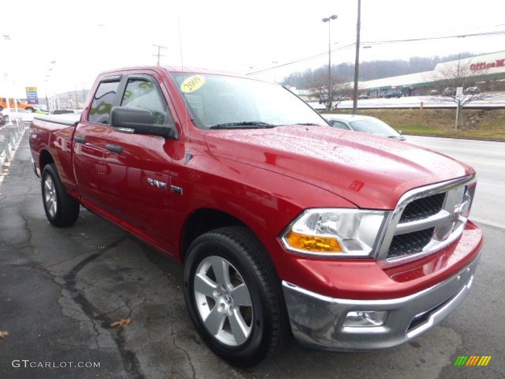 Inferno Red Crystal Pearl 2009 Dodge Ram 1500 SLT Quad Cab 4x4 Exterior Photo #73993926