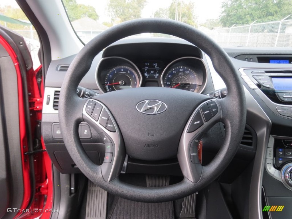 2013 Elantra Coupe GS - Volcanic Red / Black photo #27