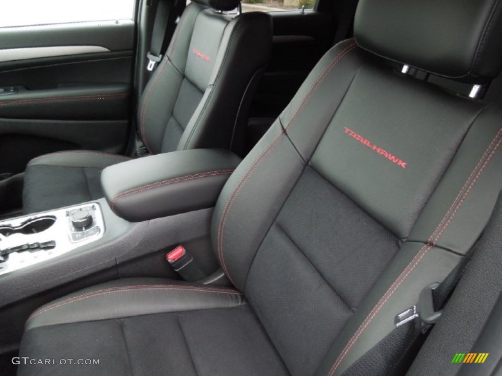 2013 Grand Cherokee Trailhawk 4x4 - Bright White / Trailhawk Black/Red Stitching photo #10