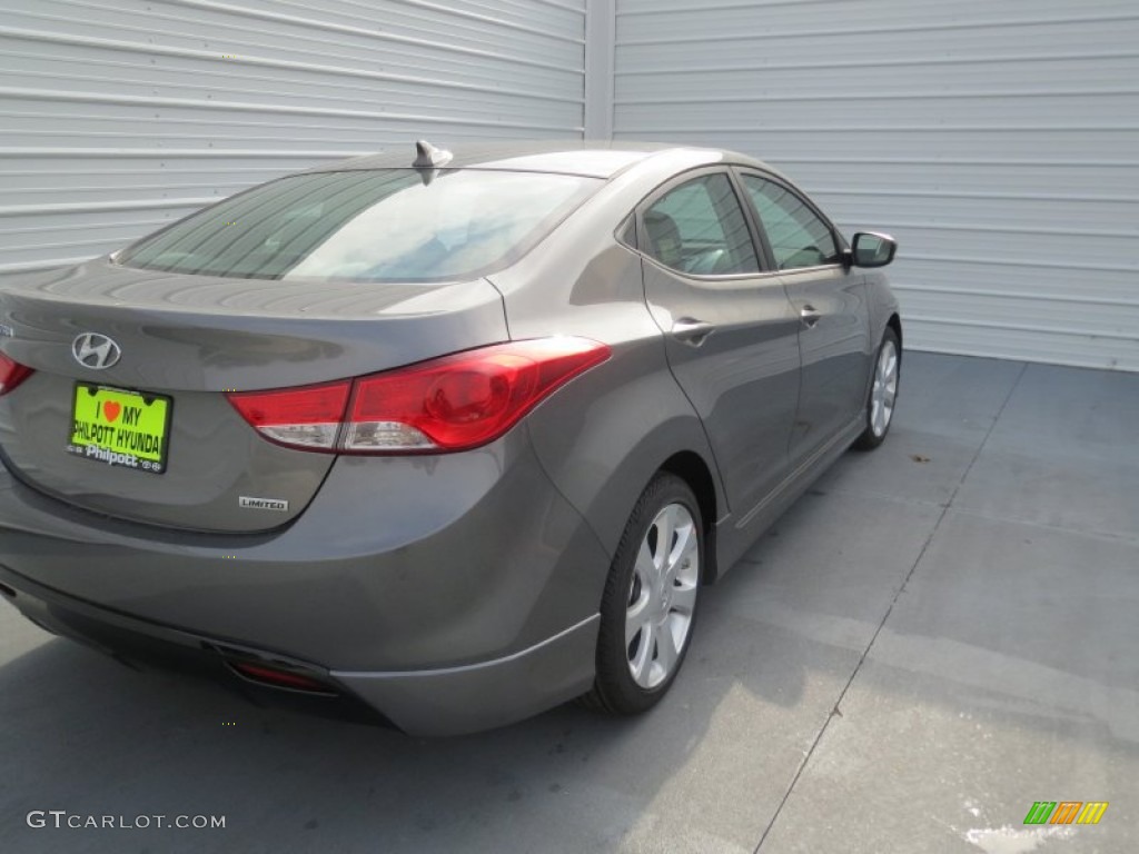 2013 Elantra Limited - Harbor Gray Metallic / Gray photo #3