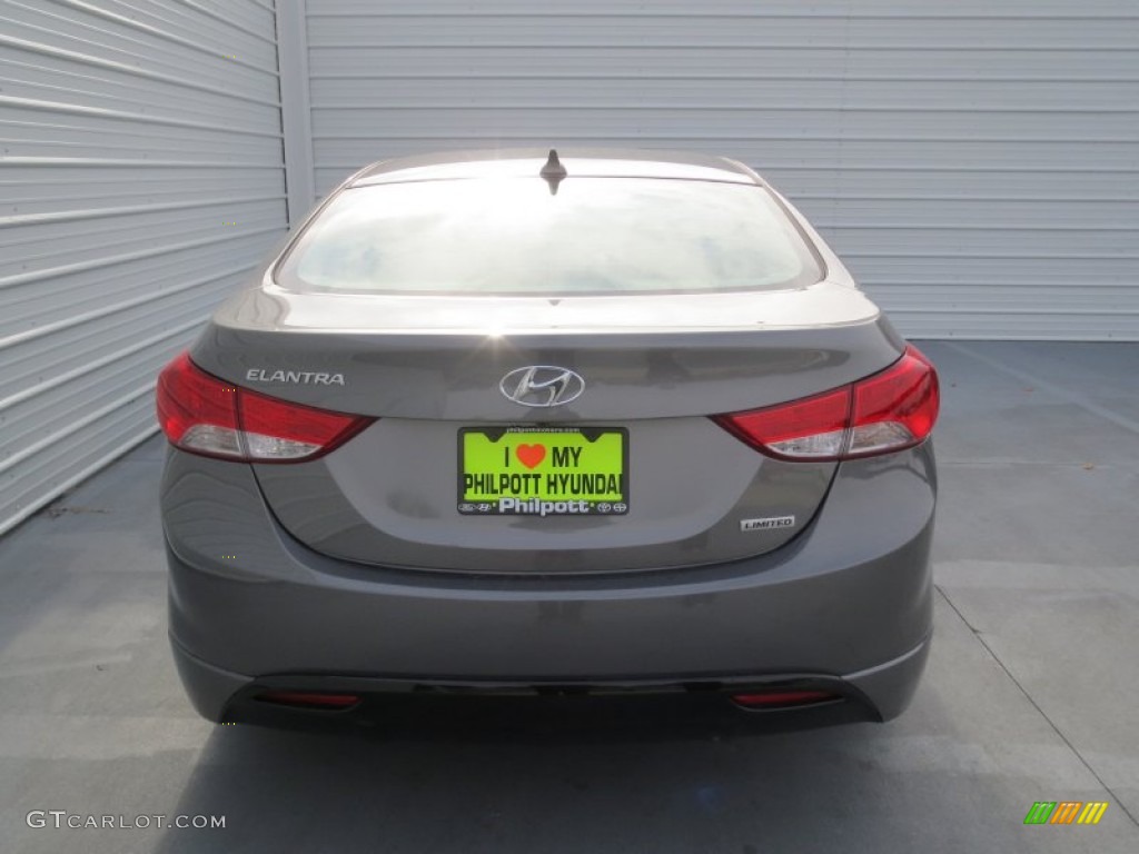 2013 Elantra Limited - Harbor Gray Metallic / Gray photo #4
