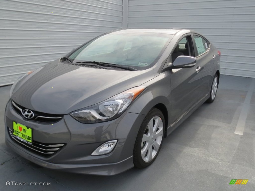 2013 Elantra Limited - Harbor Gray Metallic / Gray photo #6