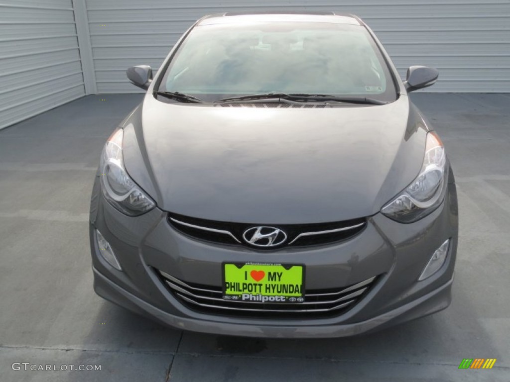 2013 Elantra Limited - Harbor Gray Metallic / Gray photo #7