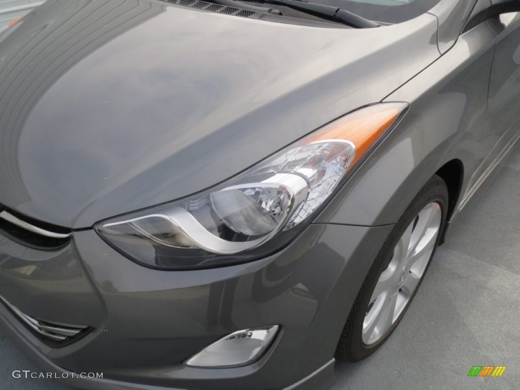 2013 Elantra Limited - Harbor Gray Metallic / Gray photo #8