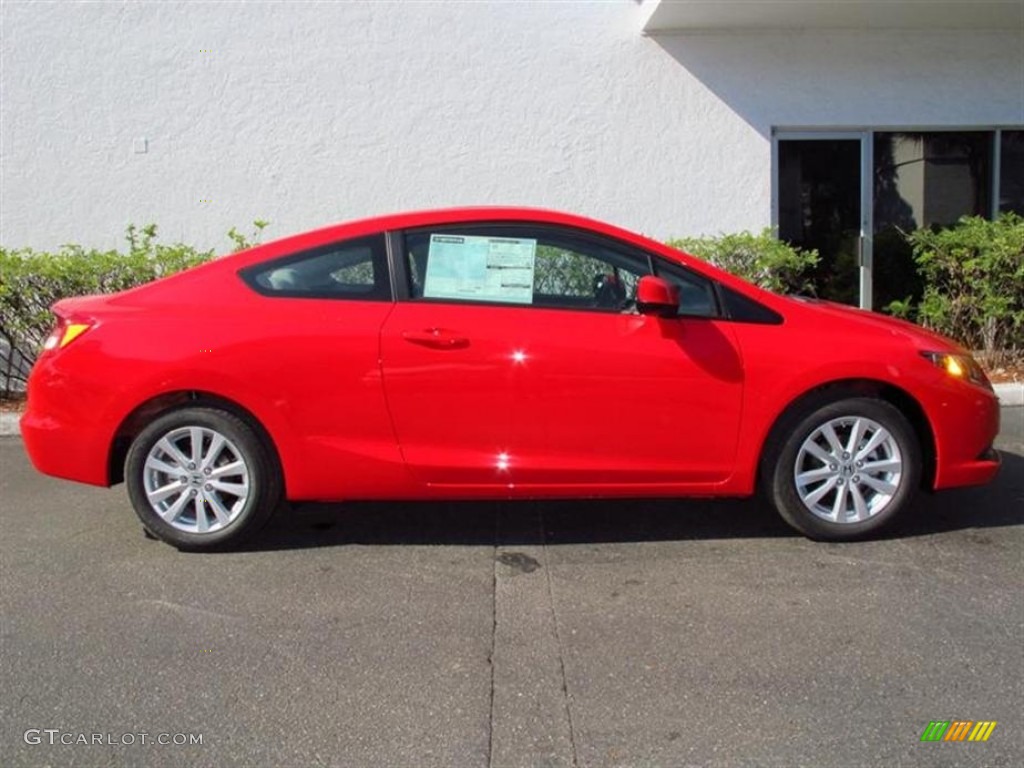 2012 Civic EX Coupe - Rallye Red / Gray photo #2