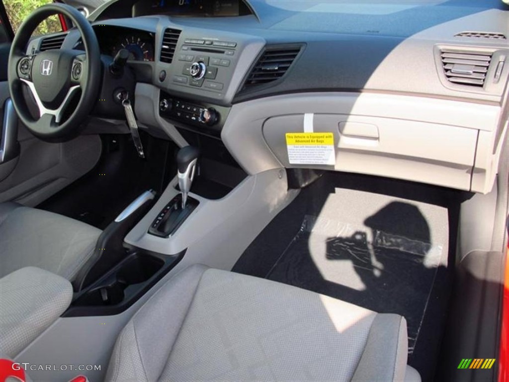 2012 Civic EX Coupe - Rallye Red / Gray photo #4