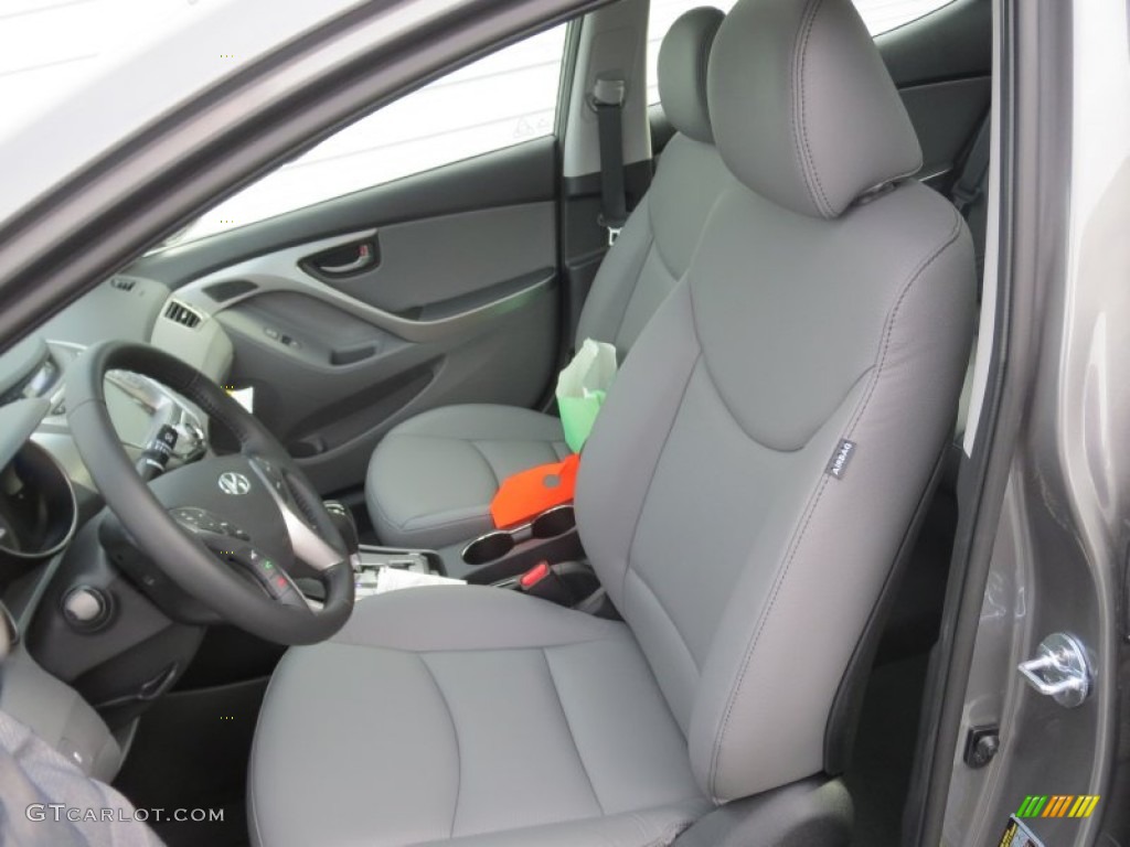 2013 Elantra Limited - Harbor Gray Metallic / Gray photo #22