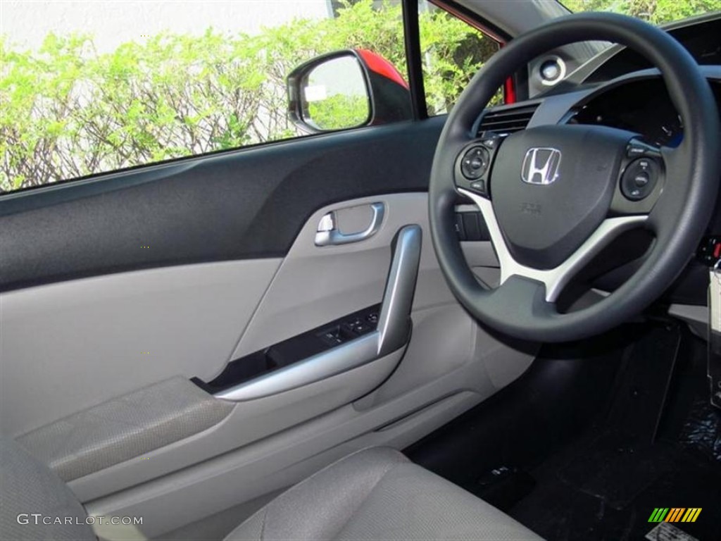 2012 Civic EX Coupe - Rallye Red / Gray photo #5