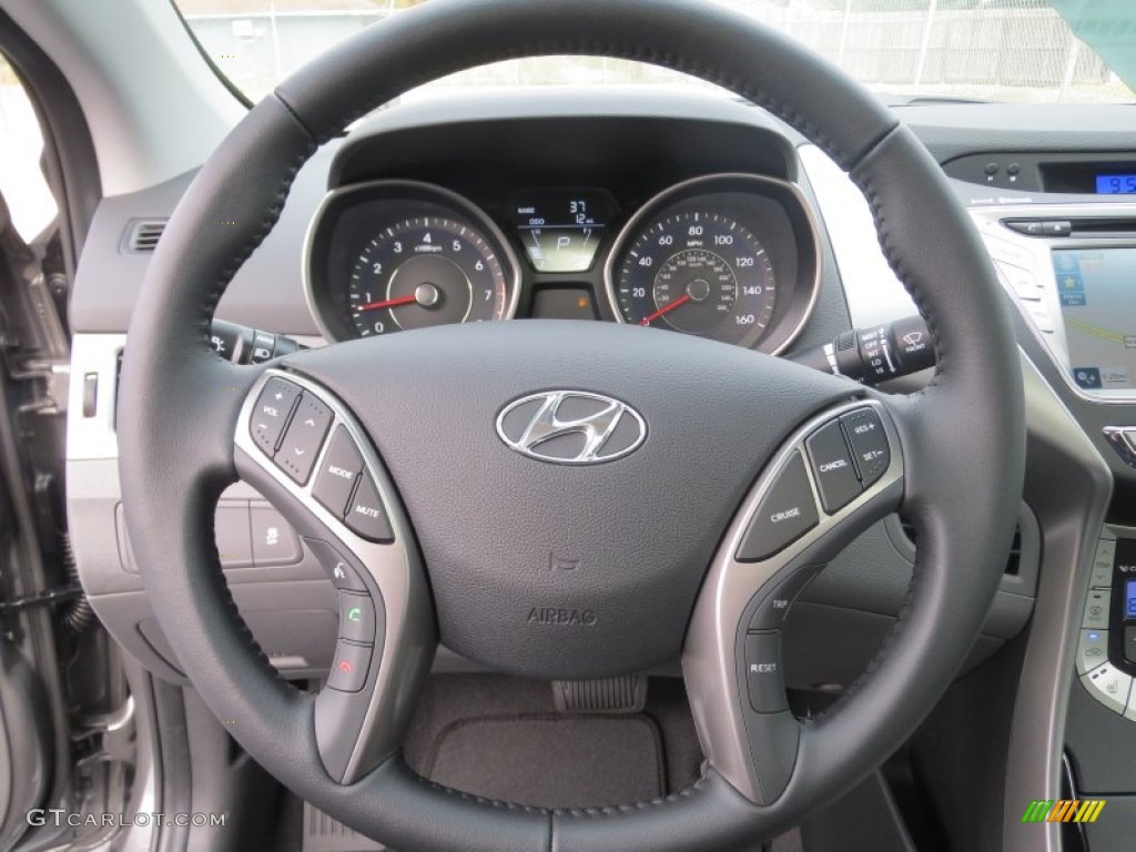 2013 Elantra Limited - Harbor Gray Metallic / Gray photo #30