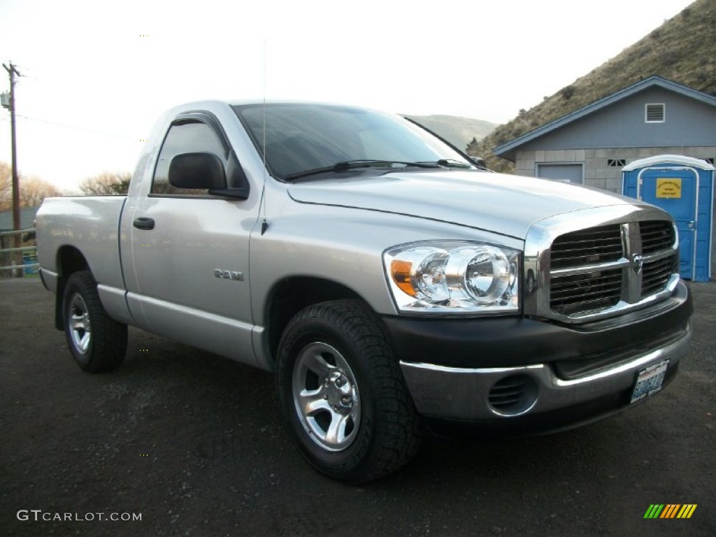 2008 Ram 1500 ST Regular Cab - Bright Silver Metallic / Medium Slate Gray photo #28